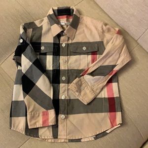 Burberry boy shirt size 4 almost new